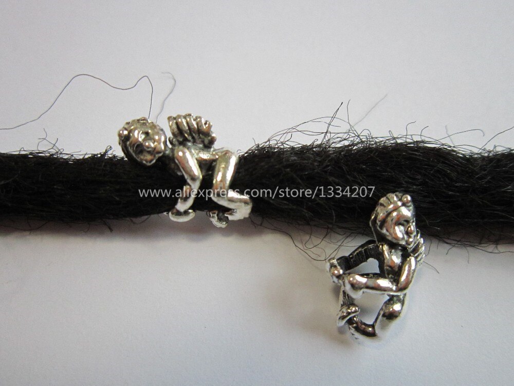 5 stks/partij Tibetaans zilver haar vlecht dread dreadlock kralen ringen buis ca. 5.5mm gat voor haar accessoires