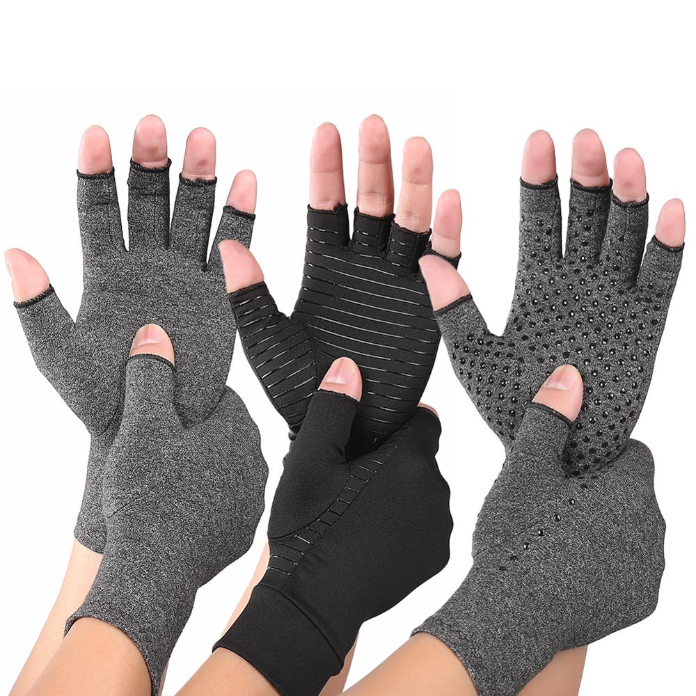 Guantes Protectores sin dedos para artritis reumatoide, terapia de mano, alivio del dolor artrítico Premium, compresión OpenFingers