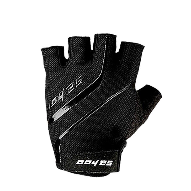 Mtb Sport Fiets Half Vinger Fietsen Handschoenen Zomer Ademende Outdoor Fiets Handschoen Silicon Pad Gel Palm Fietsen Apparatuur: Black / M