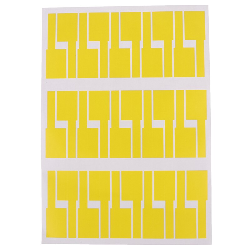 30 stuks/vel zelfklevende kabelstickers, waterdichte identificatielabels in kleur: Geel