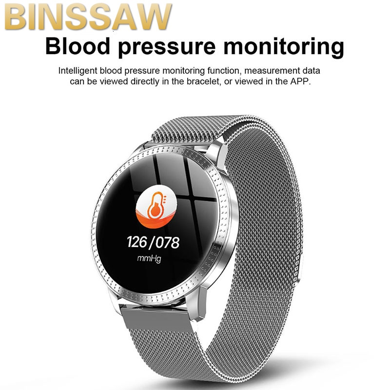 BINSSAW Luxury SmartWatch IP67 Waterproof Heart Rate Monitor Blood Pressure Fitness Tracker Men Women Smartwatch For IOS Android