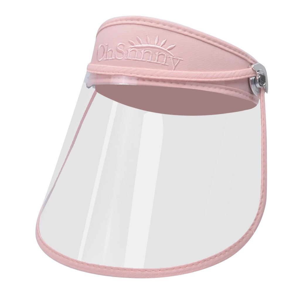 # H30 neutral Anti-spucken Schutzhülle Baseball Hütte Sonnenschutz Kappe transparent Bildschirm Baseball Kappen Für Frauen Männer: Rosa 