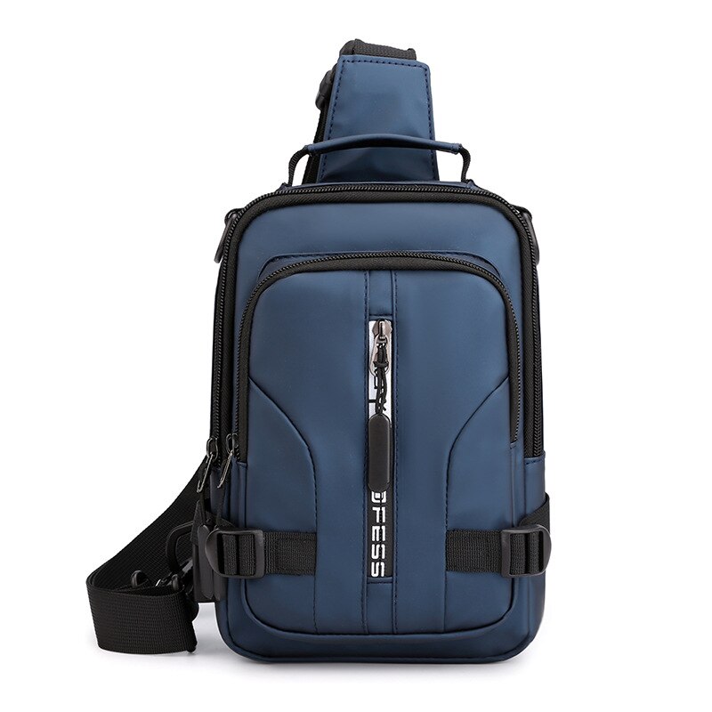 Casual Nylon Brief Mannen Borst Bag Multi-Functionele Outdoor Mannen Crossbody Tassen Waterdichte Schoudertassen Schooltas Portemonnees: 1100-11 Dark Blue