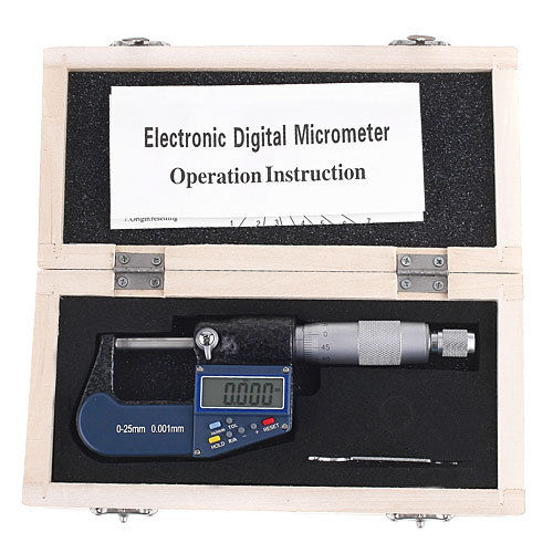 Digital Micrometer Digital Electronic Micrometer With Scale Inch Metric Conversion Metric Micrometer 0-25mm 0.001mm