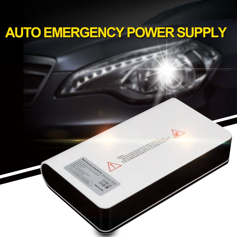 CY-17 12V Large Capacity Car Jump Starter White Mobile Power Mini Multifunctional Starter Portable LED Lighting Car Accessories