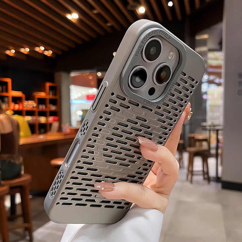 Funda Magsafe con disipación de calor de verano para iPhone 13, 14, 15, 12, 16 Pro Max, 16Pro, 13Pro, funda protectora ultrafina para PC: Negro / IPhone 13 Pro Max