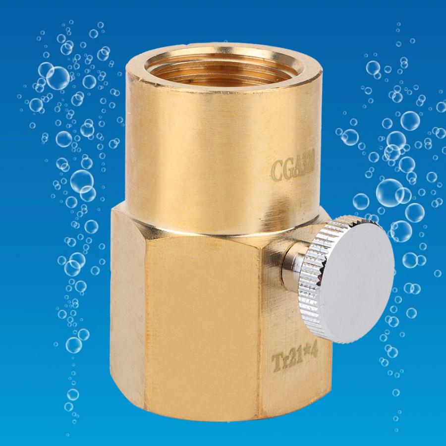 TR21-4 to CGA320 Brass Soda Bottle Adapter CO2 Fill Valve Connector Fittings Filling Accessory