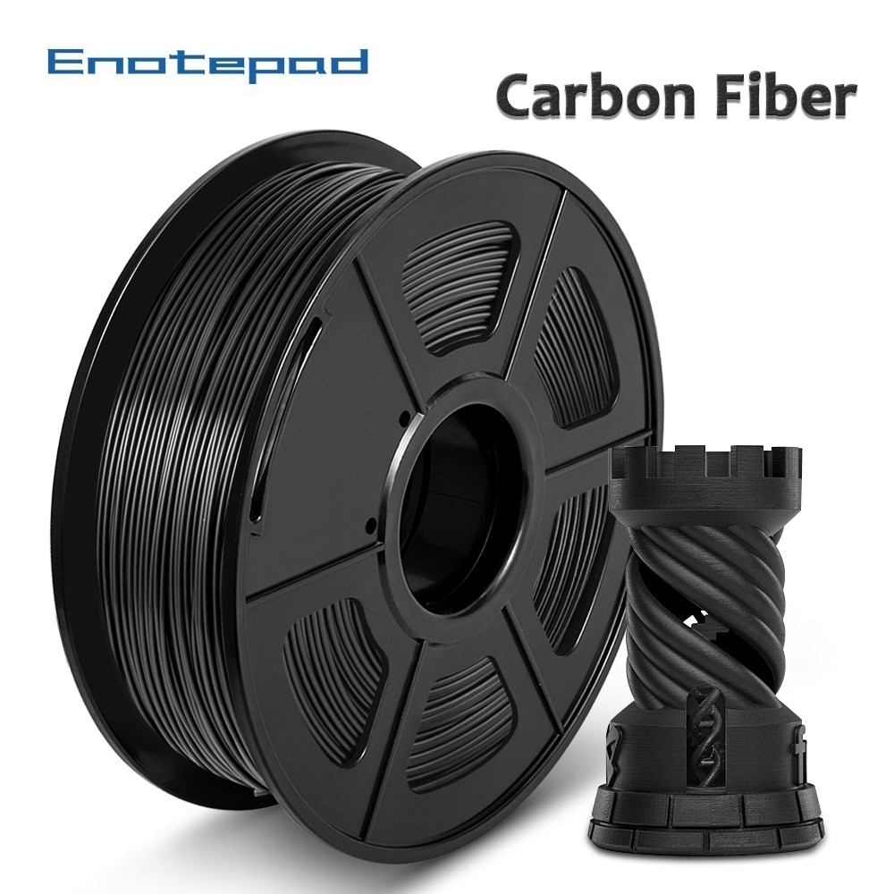 Enotepad pla karbon 1kg pla karbonfiber 3d printer filament 1.75mm (2.2lb)  toleranse +/-0.02mm for barn maling филамент