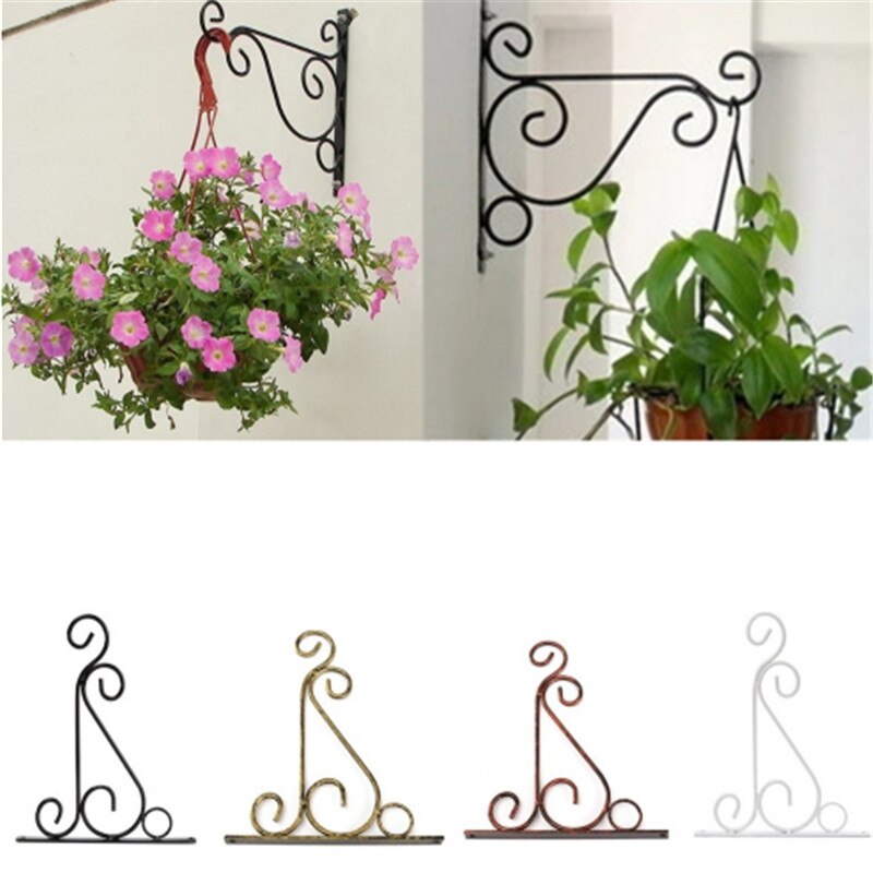 Support de Pot de fleurs en fer, applique murale de jardin, support de Pot de plantes, crochet, décoration de porte de maison