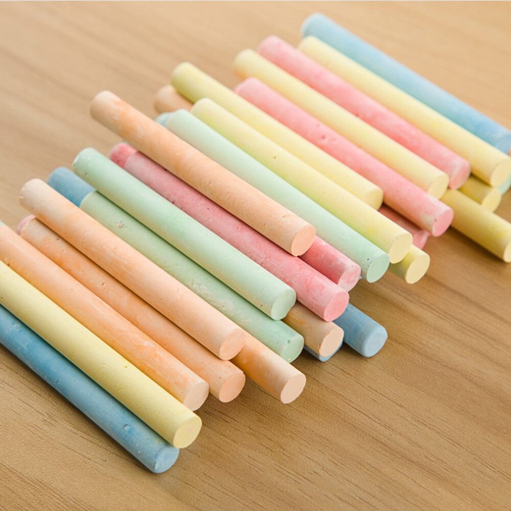 100 PCS Kids Teacher Painting Playground Side Walk Art Floor Blackboard Chalk Graffiti Office Supplies Chalk（Random packaging）