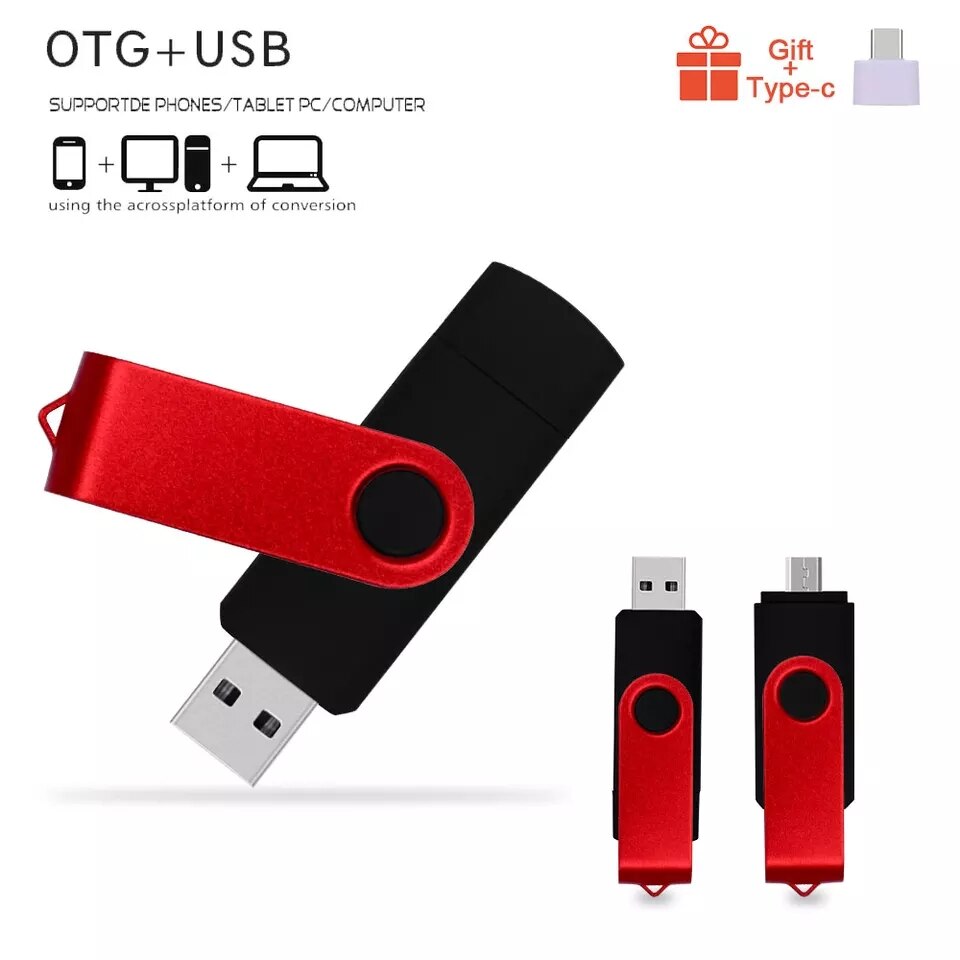 Clé Usb 2.0 Otg Avec Logo Personnalisé, ondersteuning À Mémoire De 4Gb 8Gb 16Gb 32 Gb 64Gb, lecteur Flash Nl Métal Giet Ordinateur Et