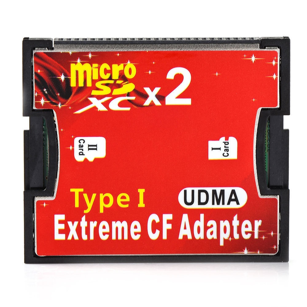 Dual Port Slot Tf Micro Sd Sdhc Extreme Type I Compact Flash Cf Memory Card Reader Adapter Converter