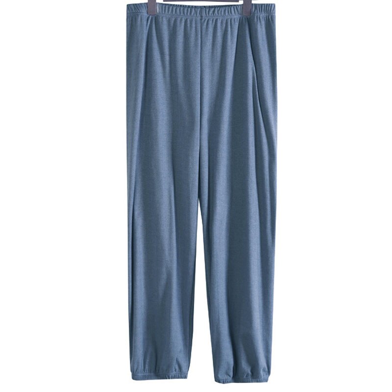 Jesień wiosna męskie spodnie 7XL talia 145cm 5xl 6xl luźna bielizna nocna spodnie od piżamy: Niebieski / 6XL