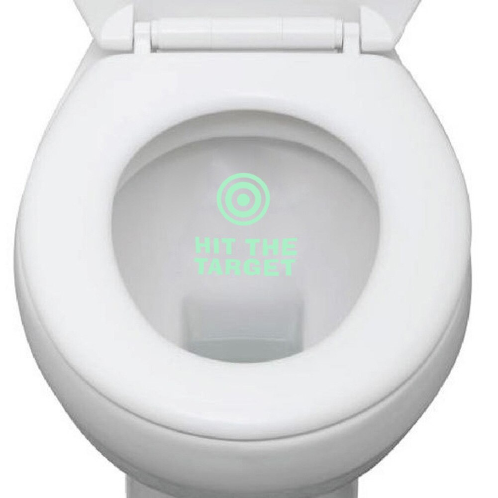 1 Pc Diy Bathroom Toilet Luminous Paste Stickers Hit The Target Pattern Emitting Fluorescent Toiletry Poster Home Decor