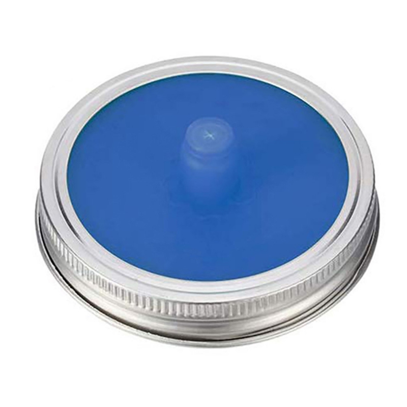 Wide Mouth Mason Jar Lids Silicone Lids With Sealed Ring Waterless Airlock Fermentation Lids For Sauerkraut Kimchi Pickles: L