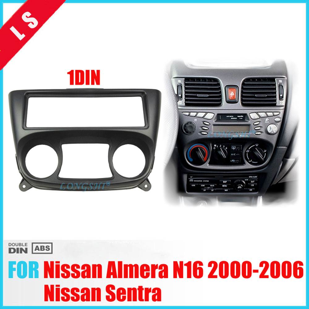 One 1 Din Fascia for NISSAN Almera N16 2000-2006 Radio DVD Stereo Panel Dash Install Trim Kit Face Surround Frame 1din