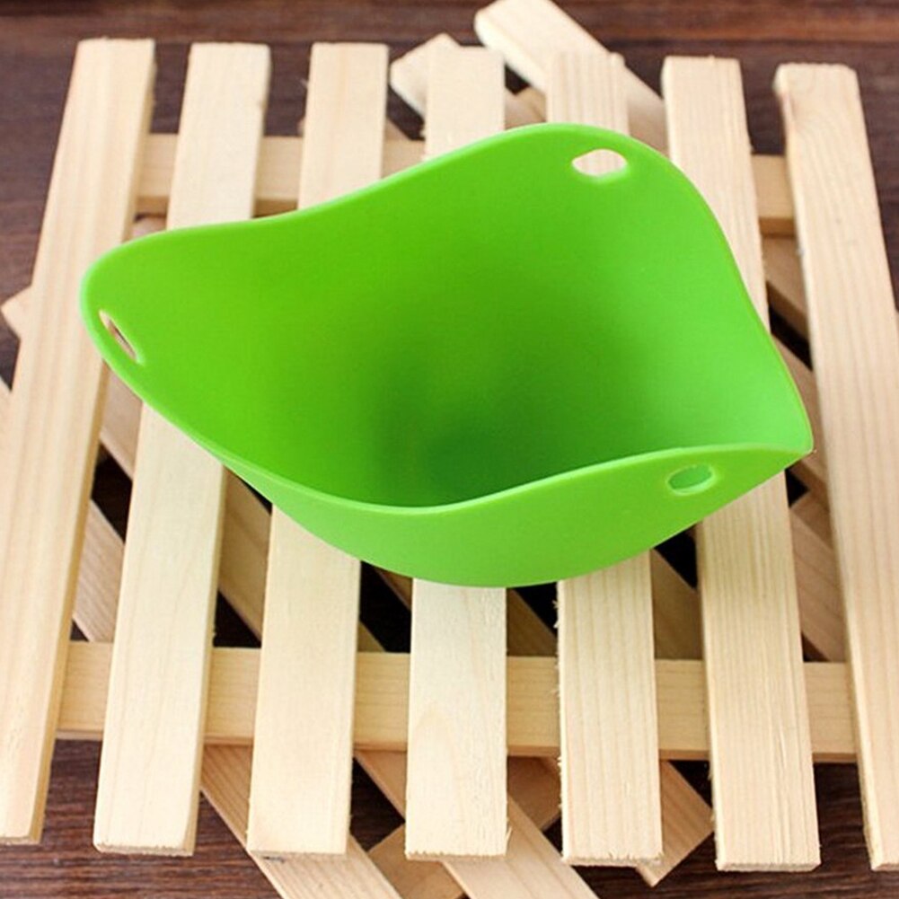 4 szt. Jajo silikonowe kłusownik jajko kłusownictwo kubki z pierścieniem Standers jajko narzędzia kuchenne zielony