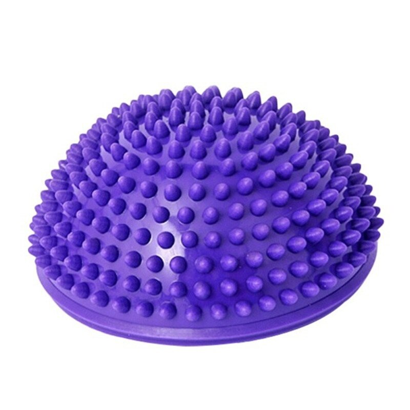 ! Equipo de entrenamiento de pelota para masajes en los pies, pelota de equilibrio, Media pelota para Yoga, entrenamiento de habilidades de equilibrio de PVC de 16cm, 2 uds.: Purple