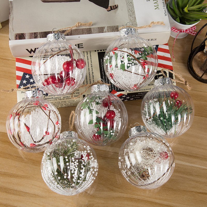 Christmas Tree Plastic Pendant Hanging Home Ornament Christmas Decoration Ball Christmas Day Decorations Happy Year