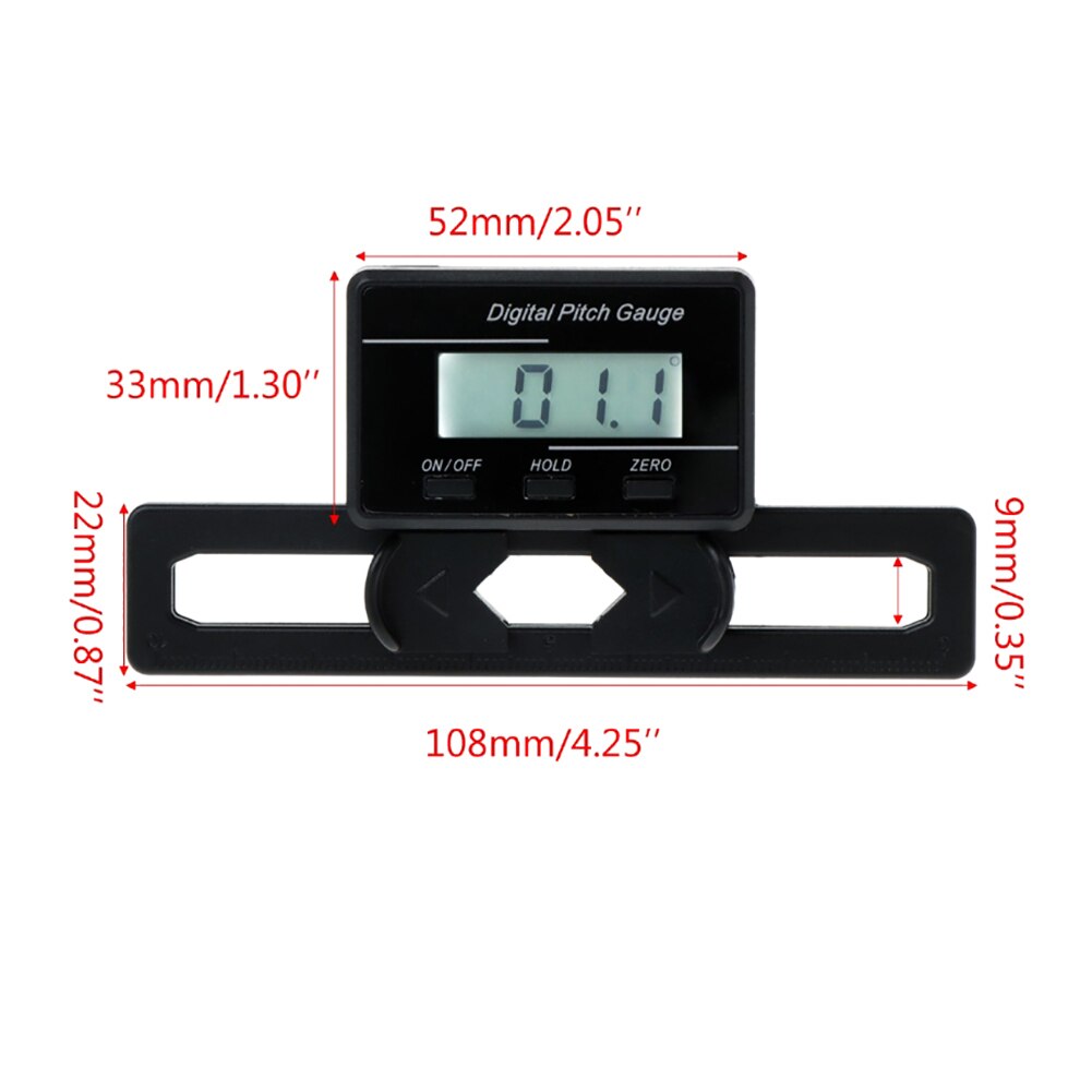 1 Digital Rc Tester High Precision Hold Function Pitch Gauge Lcd Display Electronic Pitch Ruler Pitch Gauge Rc Trex Helicopter