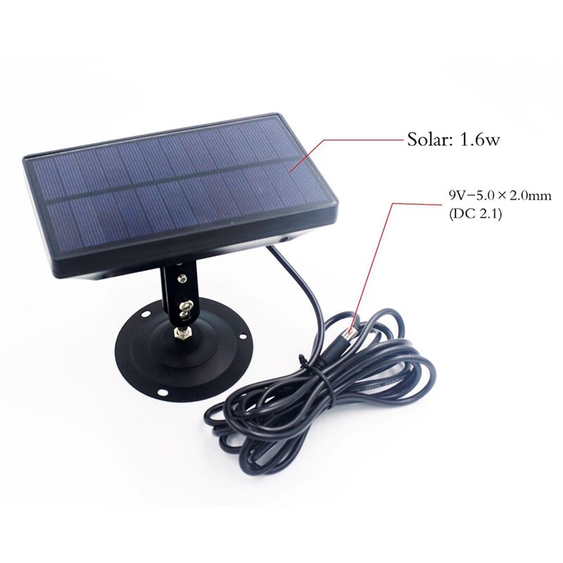 Solarpanel für wiederaufladbare akku-wildkamera (1800 mah 9v wasserdicht) für jagdkamera