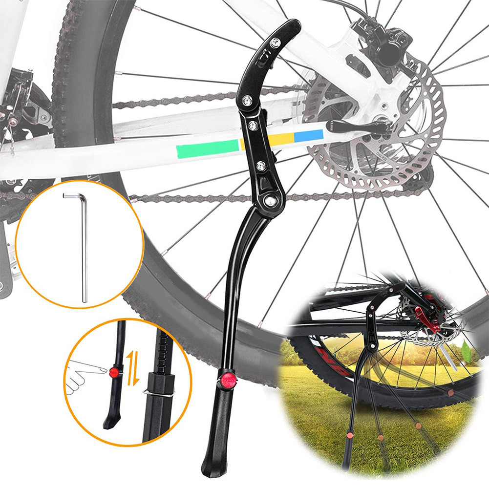 Bequille velo laterale ajustable Support de bicyclette réglable de 28-33 cm
