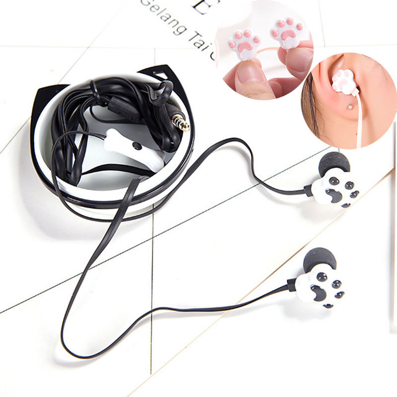 Kawaii mignon chat griffe filaire écouteurs pour fille anniversaire dans l'oreille écouteurs casque pour Xiaomi Huawei Oppo écouteur Fone TXTB1