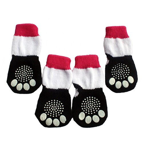 4 Stck Hund Socken Niedlichen Welpen Hund Haustier Strickt Socken Anti Unterhose Kompakt Unterseite Mini Socke Hund Liefert