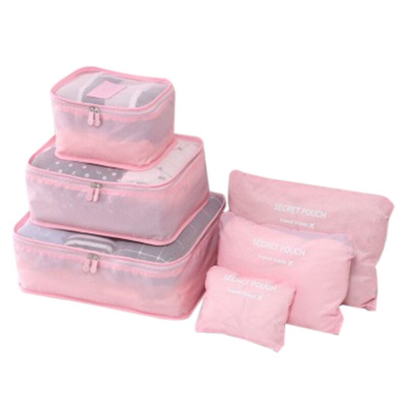 -reis draagbare opbergtas zesdelige bagage kleding waterdichte afwerking tas opbergtas reis zakelijke reisbagage opbergtas: Roze