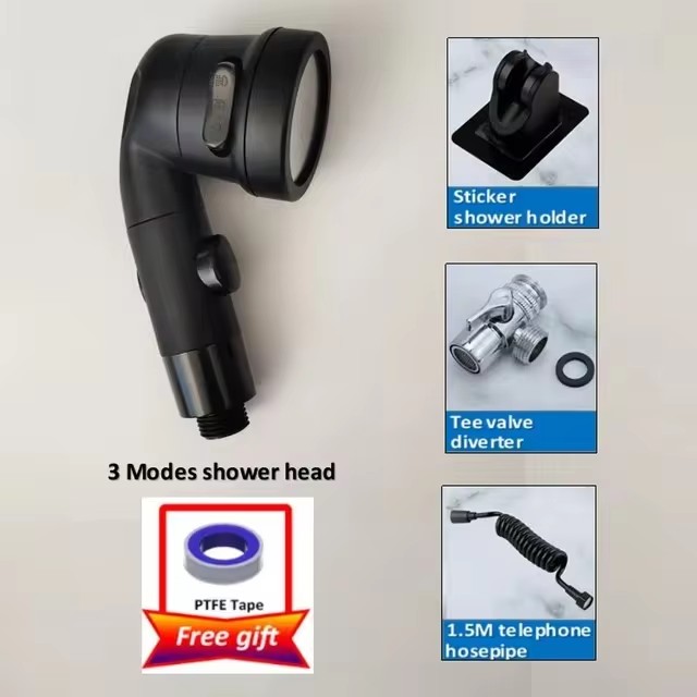 extensor de grifo, cabezal de ducha externo, adaptador de grifo de baño, accesorio, grifo de lavabo, juego de cabezal de ducha externo: Naranja