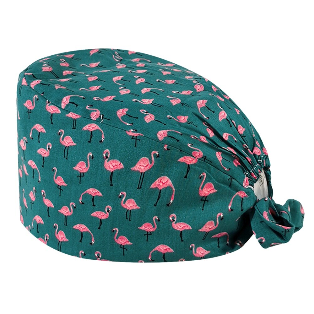pure cotton cartoon print nurse cap operating room unisex work cap hospital nursing scrub cap: 22047