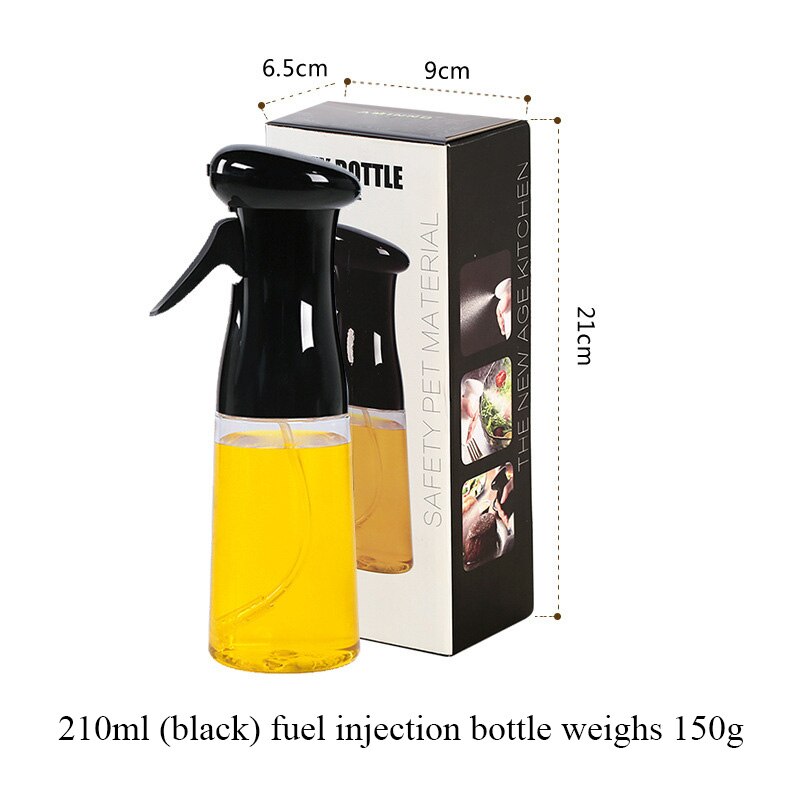 210Ml Spray Fles Voor Bakken Koken Lemon Sproeier Barbecue Salade Spuitfles Thuis Keuken Keuken Gadgets: black