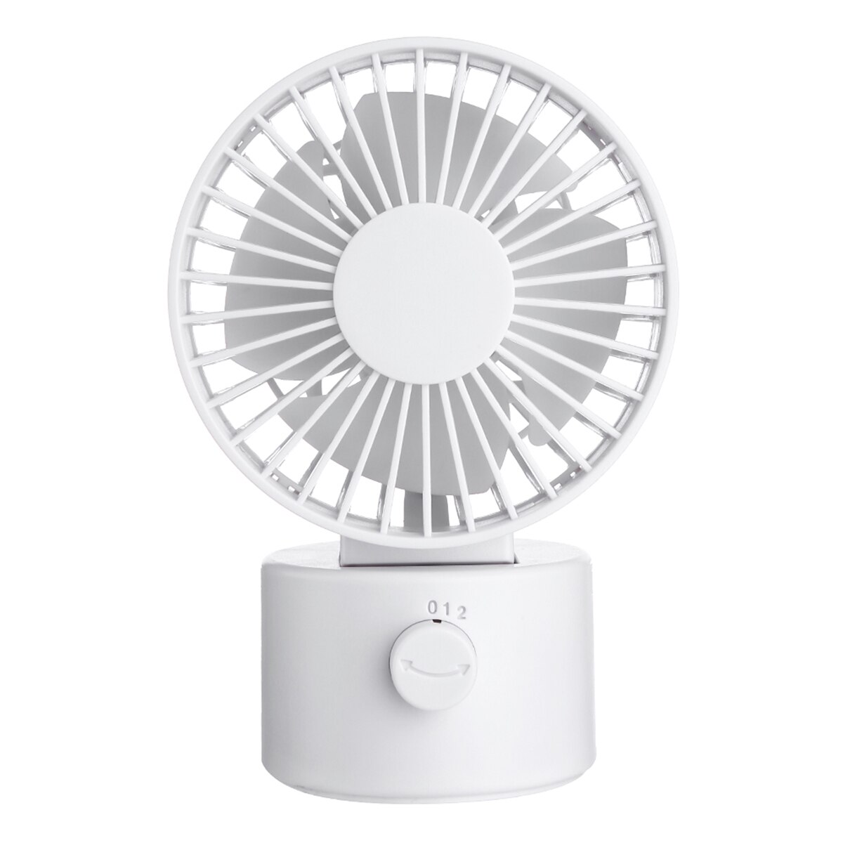 Portable Desktop Oscillating Fan With Adjustable Head 2 Speeds USB Fan Work Three Hours For Home Office Travel