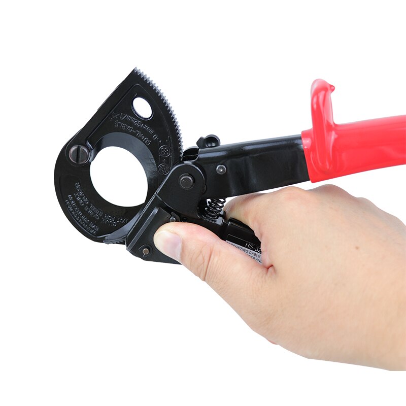 HS-325A Shear Range 240mm2 Ratchet Cable Cutter Copper And Aluminum Cables And Wires Plier Tool Wire Cutter Adjustable Size