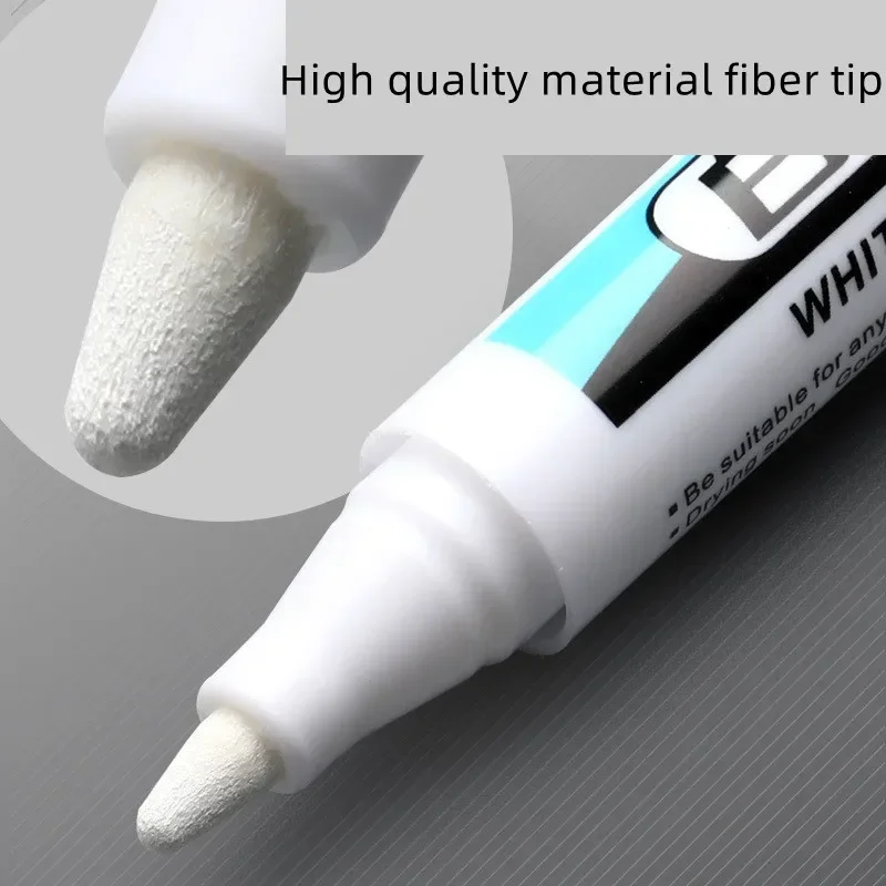 0.7/1.0/2.5MM White Permanent Marker Pens Paint Markers For Wood Rock Plastic Leather Glass Stone Metal Art Supplies