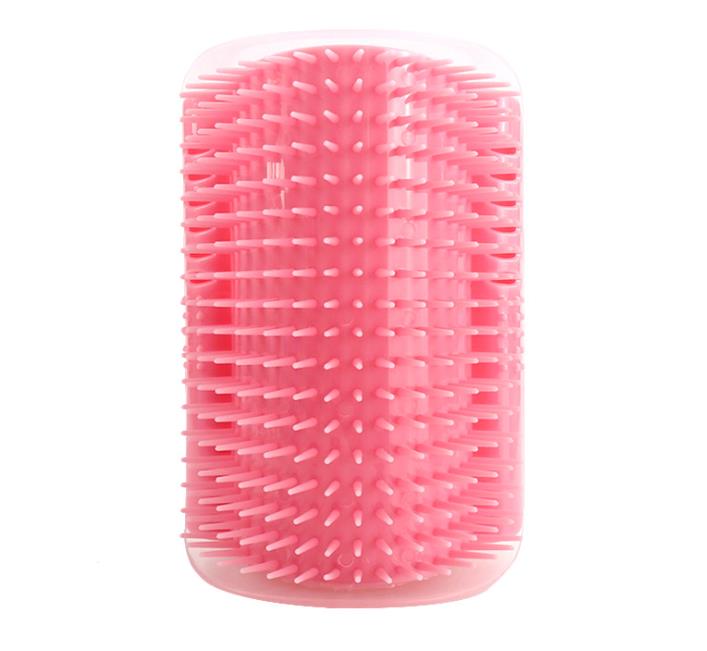 Zelftrimmer voor katten, borstel, verzorgingsproducten voor huisdieren, ontharingskam voor katten, hondenhaar, trimmen, massagehoekapparaat voor katten: Roze