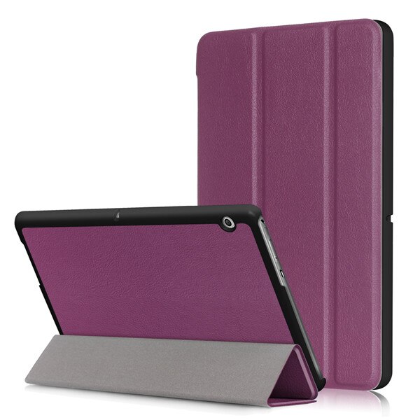 Gligle magnes skórzany pokrowiec pokrywa dla Huawei Mediapad T3 10 9.6 "AGS-L09 AGS-L03 + ekran film + dotykowy długopis darmowa wysyłka: purple
