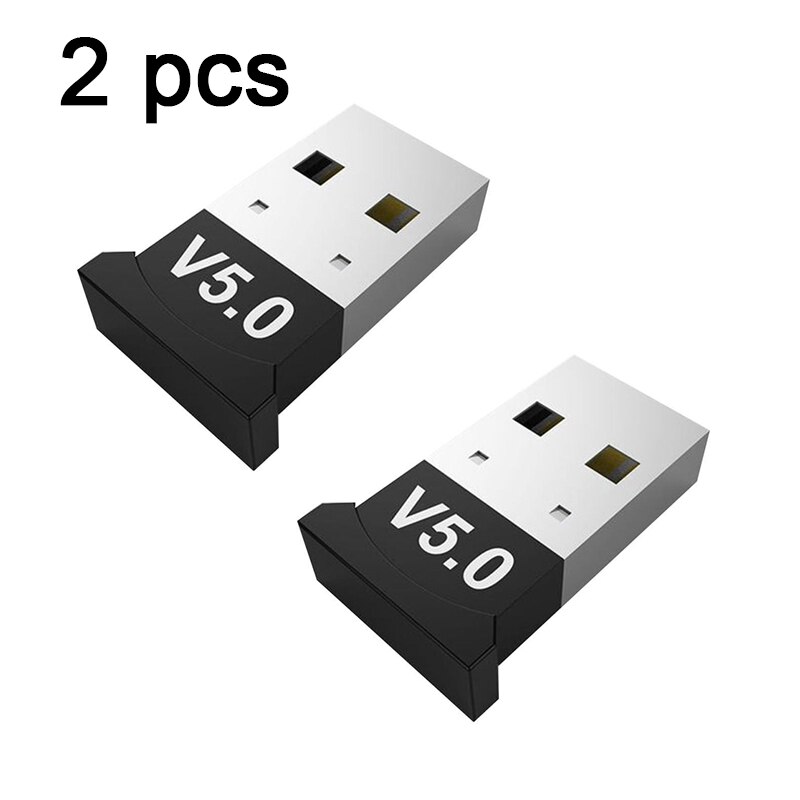 Dual Mode V5.0 Wireless USB Bluetooth 5.0 Adapter Bluetooth Dongle Music Receiver Adapter Bluetooth Transmitter For PC: 2 PCS