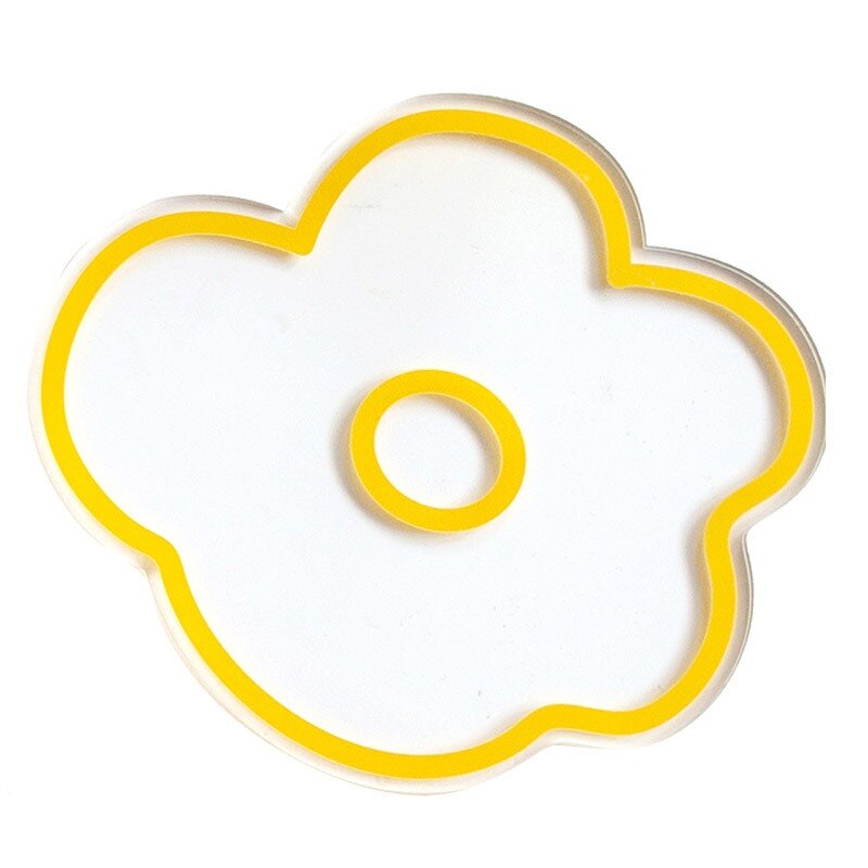 Posavasos acrílico transparente de estilo coreano, posavasos Multicolor con de flores, frutas y animales, herramientas de cocina y hogar, 1 Uds.: 2