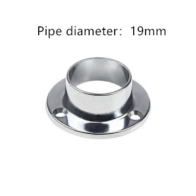 2 Stuks Flens Beugel Opknoping Kleren Staaf Seat Hanger Pijp Rvs Kast Staaf Flens Pijp Beugel: 19mm