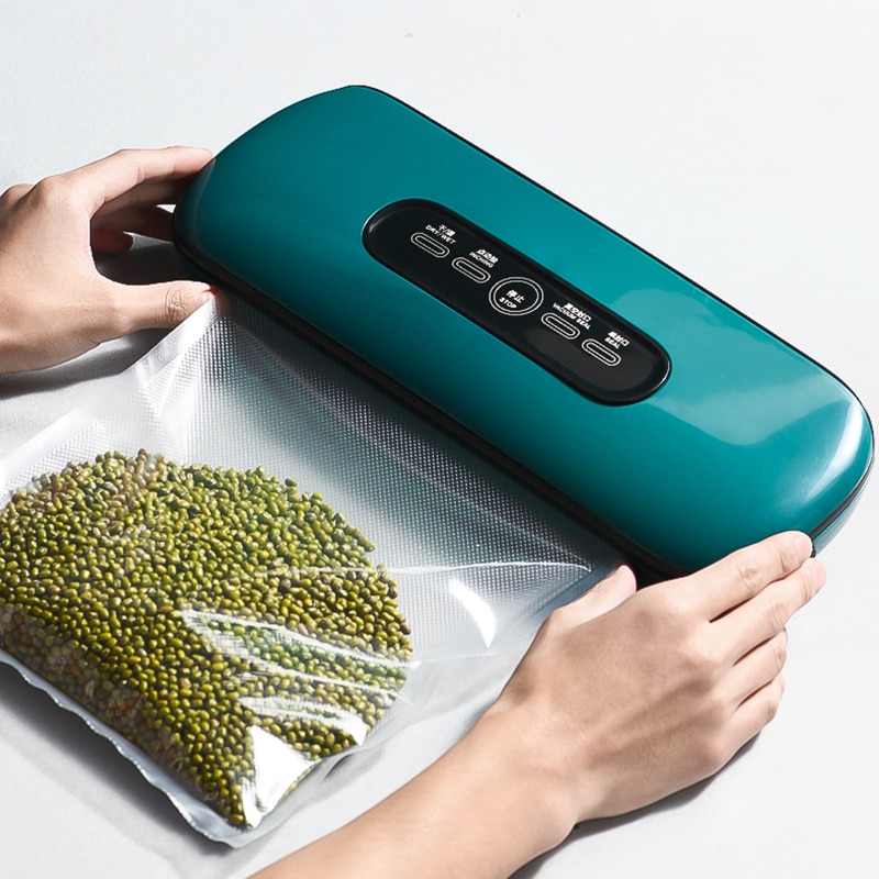 Witte Dolfijn Food Vacuum Sealer Verpakking Machine Keuken Opslag Met 10 Pcs Gratis Voedsel Saver Zakken Sluitmachine