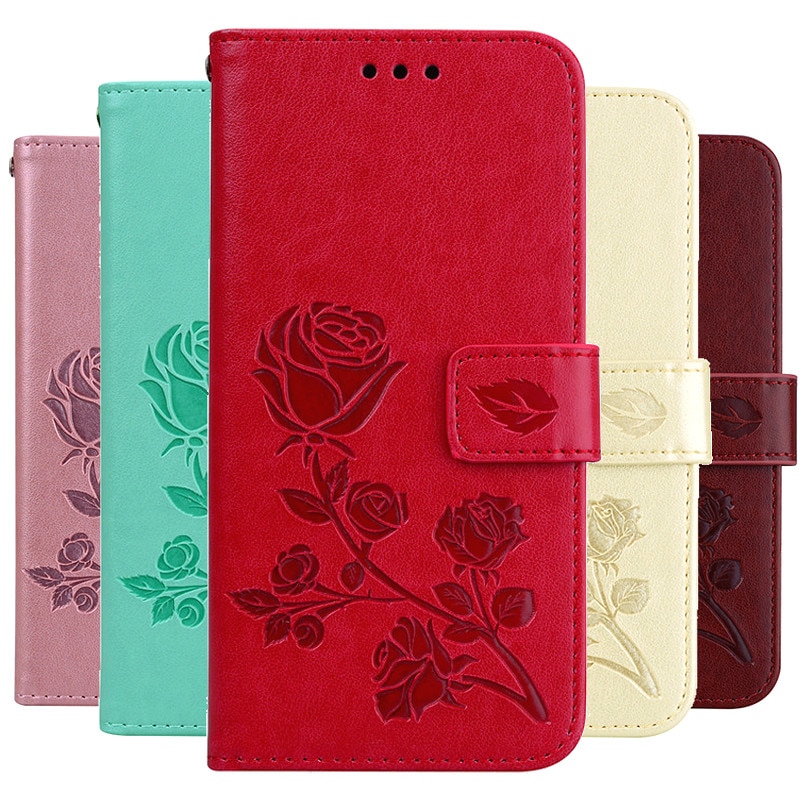 Voor Samsung Galaxy A50 Case Rose Flower Leather Case Voor Samsung Galaxy A50 Een 50 A505 A505F SM-A505F Portemonnee Flip telefoon Tassen Case