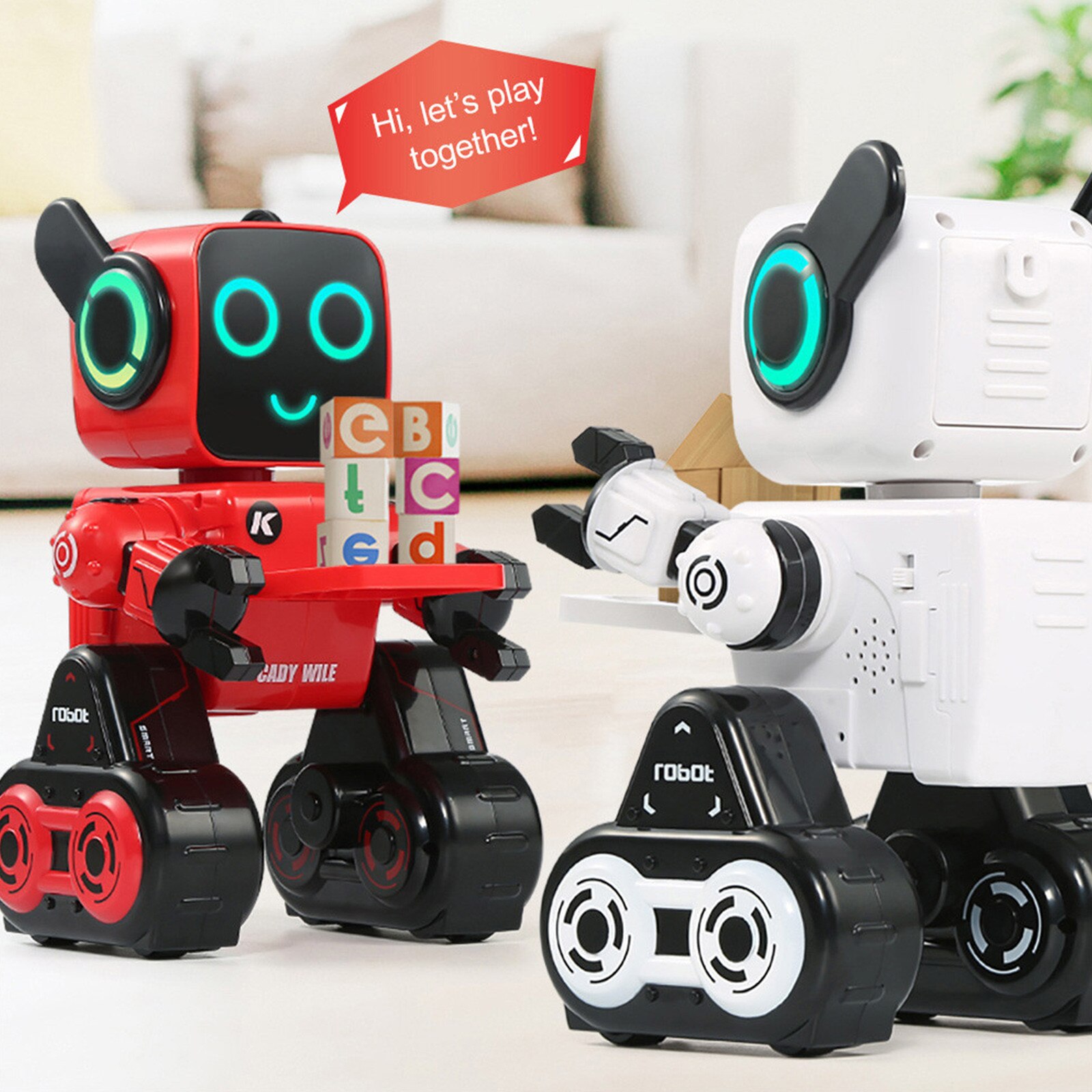 JJR/C R4 giocattolo Robot RC intelligente ad attivazione vocale multifunzionale per bambini giocattolo di controllo multifunzionale articoli trasportabili