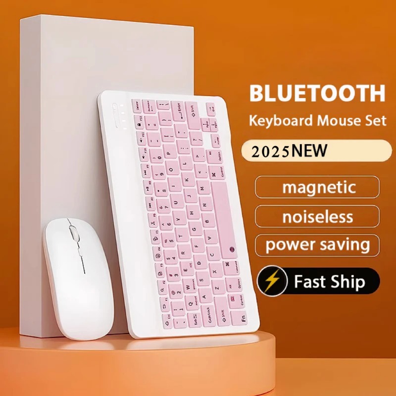Bluetooth-Tastatur, Mobiltelefon, Tablette, universelles 10-Zoll-Maus-Tastatur-einstellen, kabellose Steuerung, Ladeadapter mit iPad
