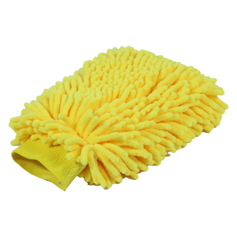 Handschuhe für Haushaltsreinigungstücher, Handschuhe aus Chenille-Korallenvlies, doppelseitige Dekontamination, Reinigungswerkzeug für Autowäsche und Badezimmer: Blau