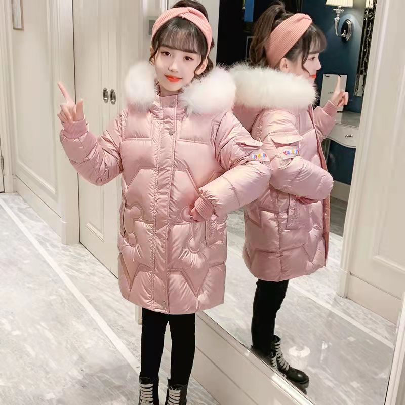 Dikke Jas Tiener 5 Tot 14 Jaar Parka-30 Graden Meisjes Winter Katoenen Jas 2022 Kleding Kinderen Bovenkleding mode Kinderen: Pink / Size 130