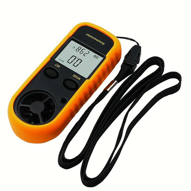 Digital Anemometer 0-30m/s Wind Speed Meter -10 ~ 45C Temperature Tester Anemometro with LCD Backlight Display