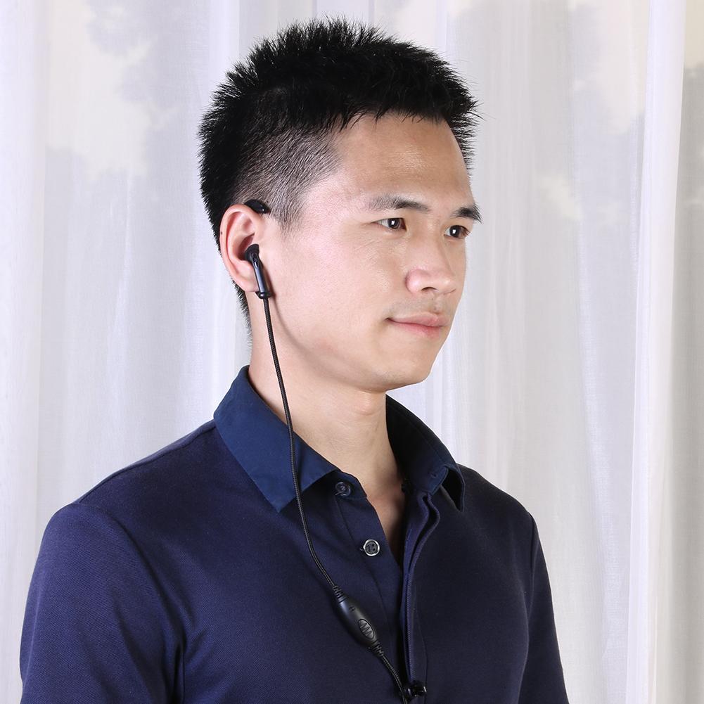 1.2m 2- pin ørestykket headset ptt med mikrofon ørekrog interphone øretelefon til kenwood silikone ørehængende blød og behagelig