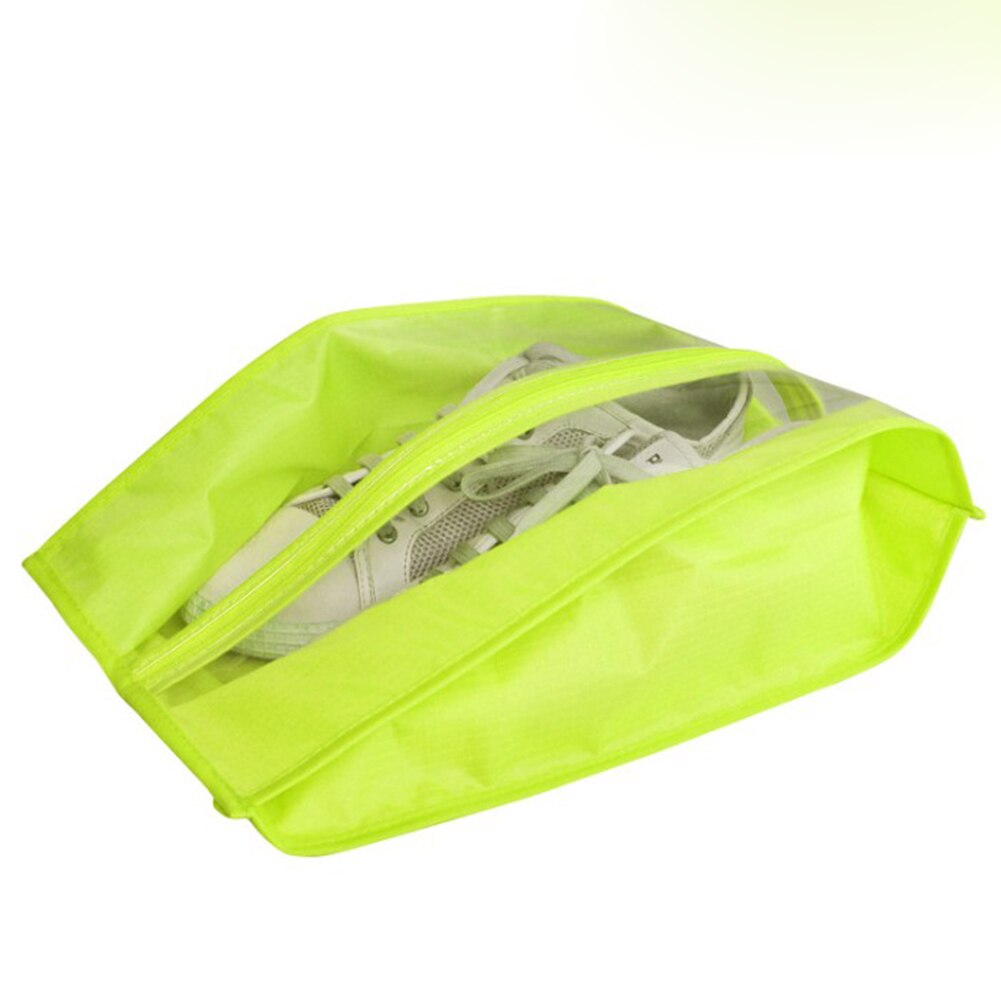 Waterproof Shoes Bag Travel Portable Shoe Storage Bag Organizer Dust Bags Zipper Dustproof Shoes Storage Pouch: Yellow