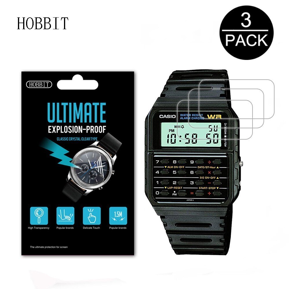 3PACK Nano Explosion-proof Screen Protector For Casio CA53W-1 DBC611G-1D EAW-DBC-32-1AV DBC-32D-1ADF Men&#39;s Casual Watch LCD Film